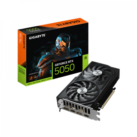 Gigabyte GeForce RTX 5050 WINDFORCE OC V2 8G | NVIDIA | 8 GB | GeForce RTX 5050 | GDDR6 | HDMI ports quantity 2 | PCI-E 5.0