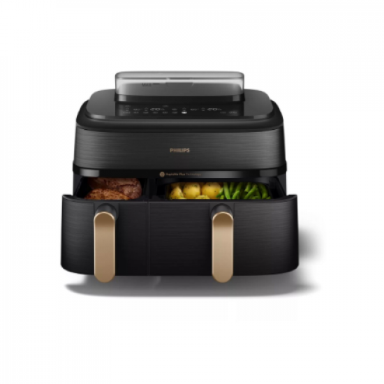 Philips Dual Steam Air Fryer | NA552/00 5000 Series | Power 2750 W | Capacity 9 L | RapidAir Plus | Black