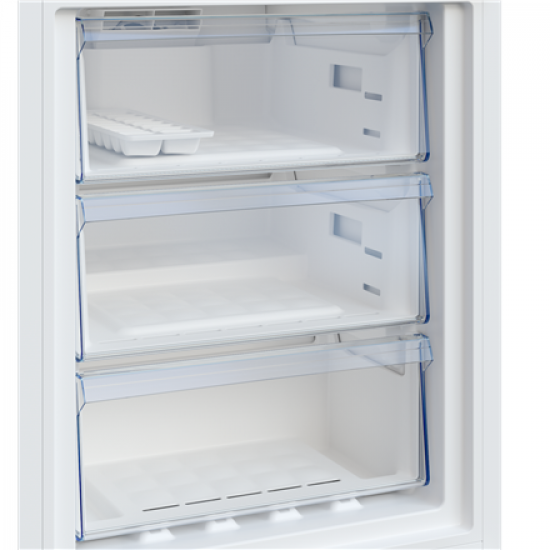 BEKO Refrigerator | B3RCNA344HW1 | Energy efficiency class E | Free standing | Combi | Height 179.6 cm | No Frost system | Fridge net capacity 209 L | Freezer net capacity 92 L | Display | 37 dB | White