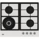 BEKO Hob | HILW64225SW | Gas | Number of burners/cooking zones 4 | Knob | White