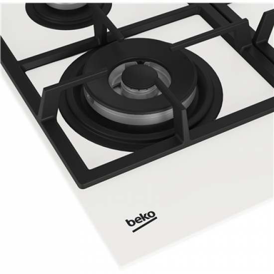 BEKO Hob | HILW64225SW | Gas | Number of burners/cooking zones 4 | Knob | White