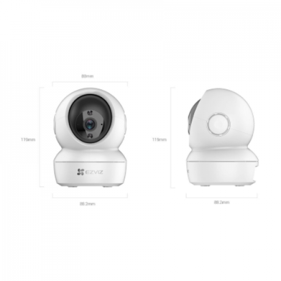 EZVIZ IP Camera | CS-H6c (3MP,W1) | PTZ | 3 MP | 4mm | IP20 | H.264/H.265 | MicroSD, up to 512 GB