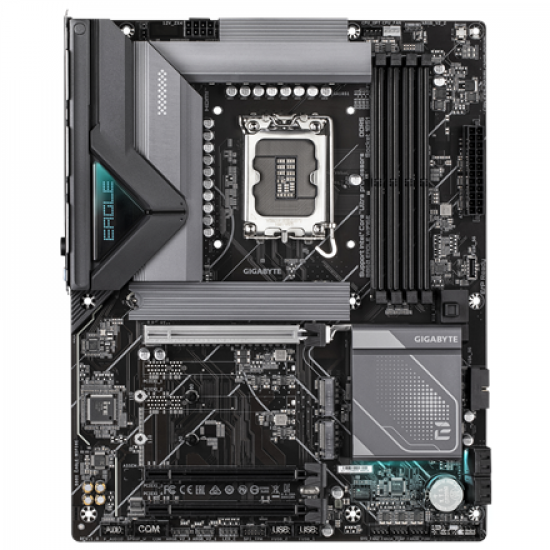 Gigabyte B860 EAGLE WIFI6E | Processor family Intel | Processor socket LGA1851 | DDR5 | Supported hard disk drive interfaces SATA, M.2 | Number of SATA connectors 4