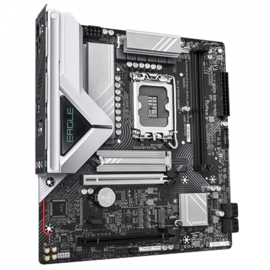 Gigabyte B860M EAGLE V2 | Processor family Intel | Processor socket LGA1851 | DDR5 | Supported hard disk drive interfaces SATA, M.2 | Number of SATA connectors 4