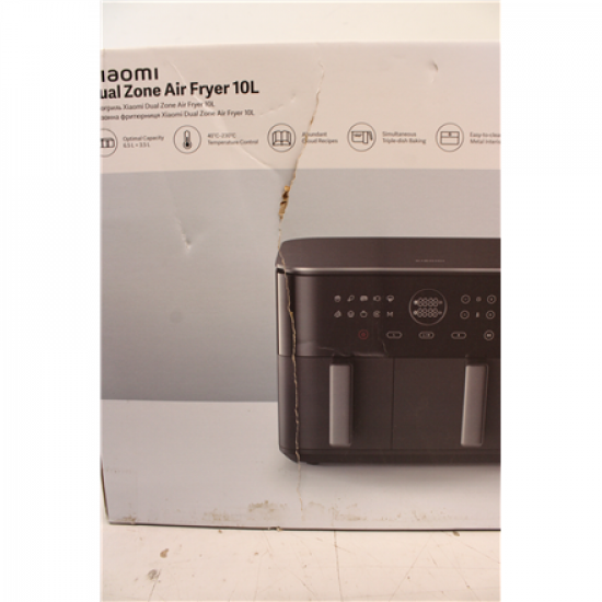 SALE OUT. Xiaomi Dual Zone Air Fryer EU | Power 2700 W | Capacity 10 L | Black | DAMAGED PACKAGING