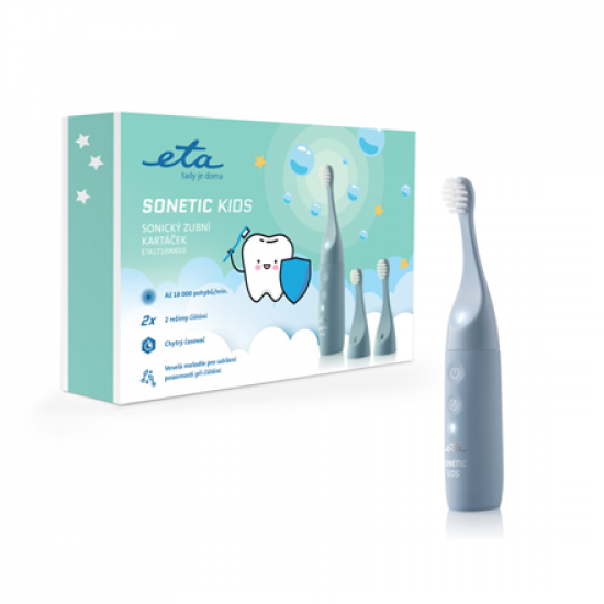 ETA Electric Toothbrush | ETA Sonetic Kids 171090010 | Rechargeable | For kids | Number of brush heads included 2 | Number of teeth brushing modes 1 | Blue