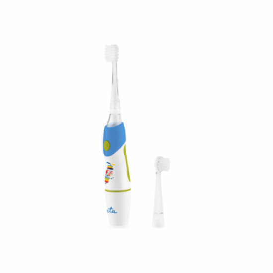 ETA Toothbrush | Sonetic ETA071090020 | Battery operated | For kids | Number of brush heads included 2 | Number of teeth brushing modes 1 | Blue/White