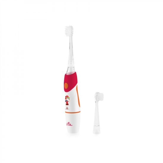 ETA Toothbrush | Sonetic ETA071090030 | Battery operated | For kids | Number of brush heads included 2 | Number of teeth brushing modes 1 | Red/White