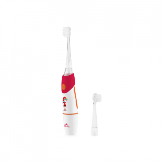 ETA Toothbrush | Sonetic ETA071090030 | Battery operated | For kids | Number of brush heads included 2 | Number of teeth brushing modes 1 | Red/White