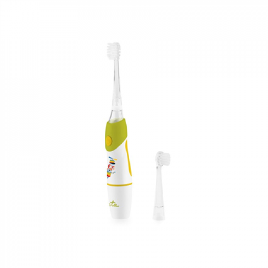 ETA Toothbrush | Sonetic ETA071090040 | Battery operated | For kids | Number of brush heads included 2 | Number of teeth brushing modes 1 | Green/White
