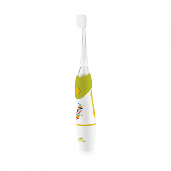 ETA Toothbrush | Sonetic ETA071090040 | Battery operated | For kids | Number of brush heads included 2 | Number of teeth brushing modes 1 | Green/White