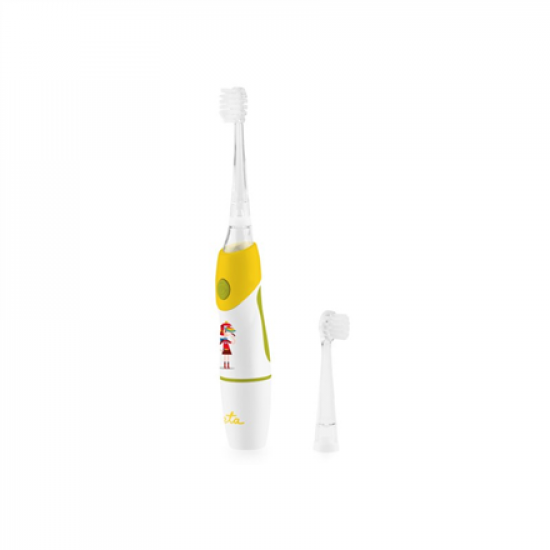 ETA Toothbrush | Sonetic ETA071090050 | Battery operated | For kids | Number of brush heads included 2 | Number of teeth brushing modes 1 | Yellow/White
