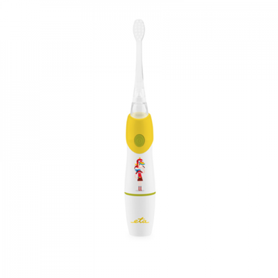 ETA Toothbrush | Sonetic ETA071090050 | Battery operated | For kids | Number of brush heads included 2 | Number of teeth brushing modes 1 | Yellow/White