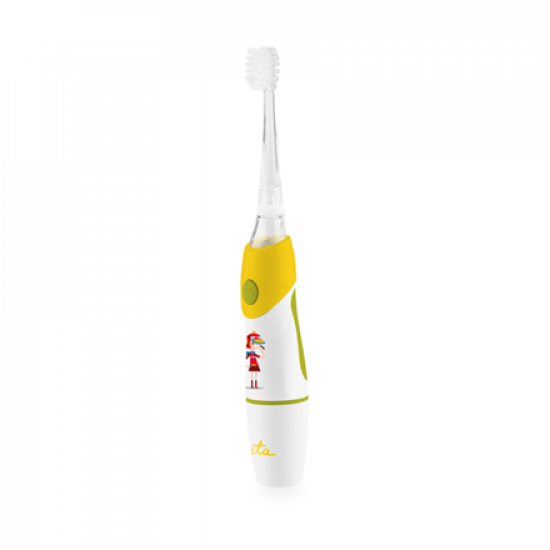 ETA Toothbrush | Sonetic ETA071090050 | Battery operated | For kids | Number of brush heads included 2 | Number of teeth brushing modes 1 | Yellow/White