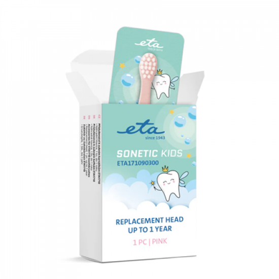 Sonetic Kids 171090300 | ETA Replacement toothbrush head | Heads | For kids | Number of brush heads included 1 | Pink