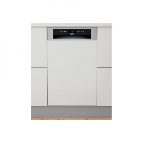 Whirlpool Dishwasher | WSBO 3O34 PF X | Built-in | Width 45 cm | Number of place settings 10 | Number of programs 8 | Energy efficiency class D | Display | Stainless steel