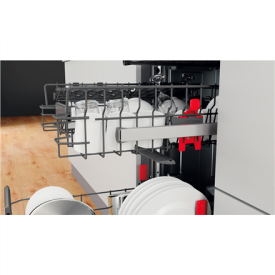 Whirlpool Dishwasher | WSBO 3O34 PF X | Built-in | Width 45 cm | Number of place settings 10 | Number of programs 8 | Energy efficiency class D | Display | Stainless steel