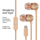 Marley Wired Earbuds | Smile Jamaica | Built-in microphone | USB Type-C | Copper