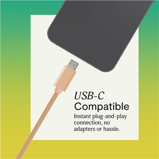 Marley Wired Earbuds | Smile Jamaica | Built-in microphone | USB Type-C | Copper