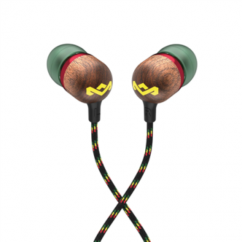Marley Wired Earbuds | Smile Jamaica | Built-in microphone | USB Type-C | Rasta