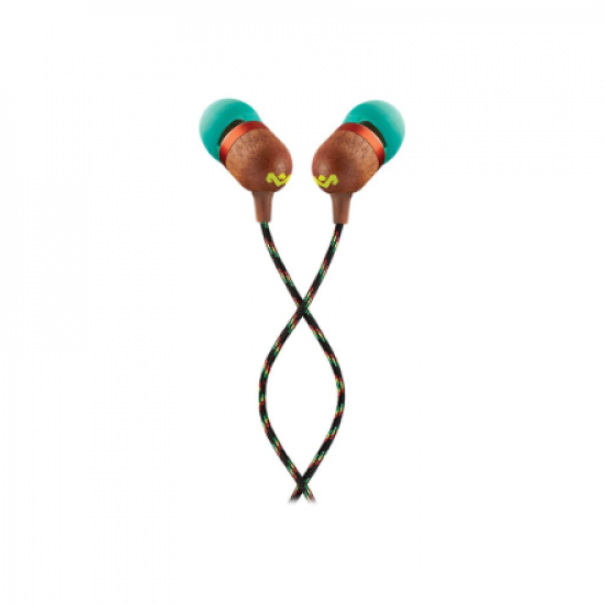 Marley Wired Earbuds | Smile Jamaica | Built-in microphone | USB Type-C | Rasta