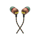 Marley Wired Earbuds | Smile Jamaica | Built-in microphone | USB Type-C | Rasta