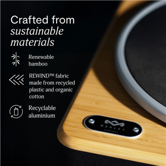 Marley Turntable With Speakers | Stir It Up Wireless 2+ | Bluetooth In/Out