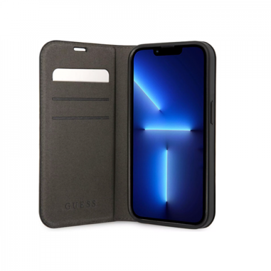 GUESS | Book Case | Apple | iPhone 14 Pro Max | Rubber/Silicone | Black