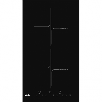Simfer H3.020.DEISP Hob, Induction, Width 18 cm, 2 cooking zones, Touch control, Black | Simfer