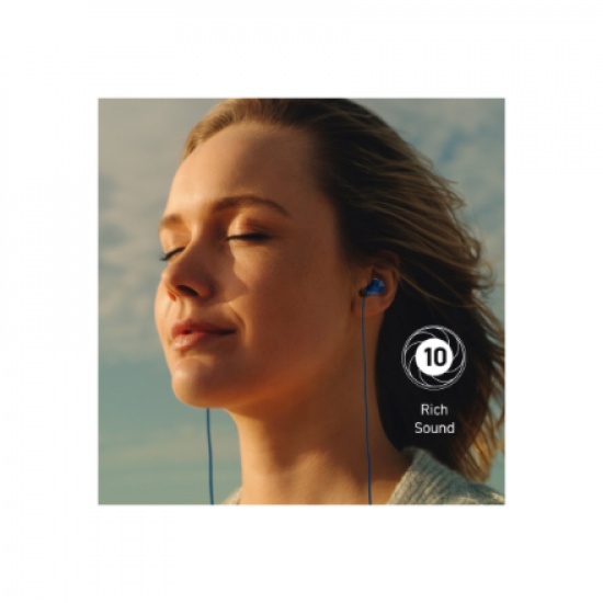 Panasonic Earphones | RP-TCM225DEA | Wired | In-Ear | Microphone | Blue