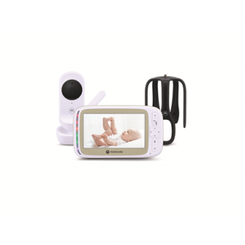 Motorola 5.0” Wi-Fi Video Baby Monitor with Stargrip Crib Mount | VM45 Connect | White