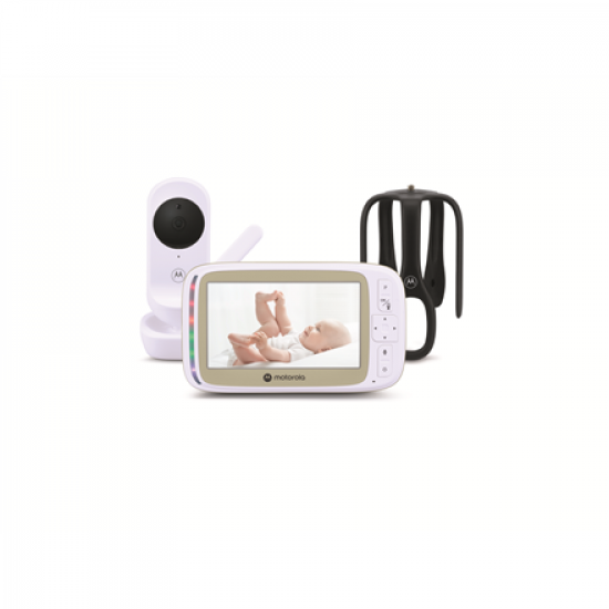 Motorola 5.0” Wi-Fi Video Baby Monitor with Stargrip Crib Mount | VM45 Connect | White