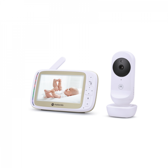 Motorola 5.0” Wi-Fi Video Baby Monitor with Stargrip Crib Mount | VM45 Connect | White