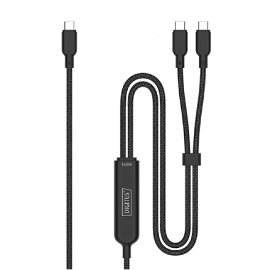 Digitus USB-C 2in1 charging cable, 140W | AK-300170-018-S