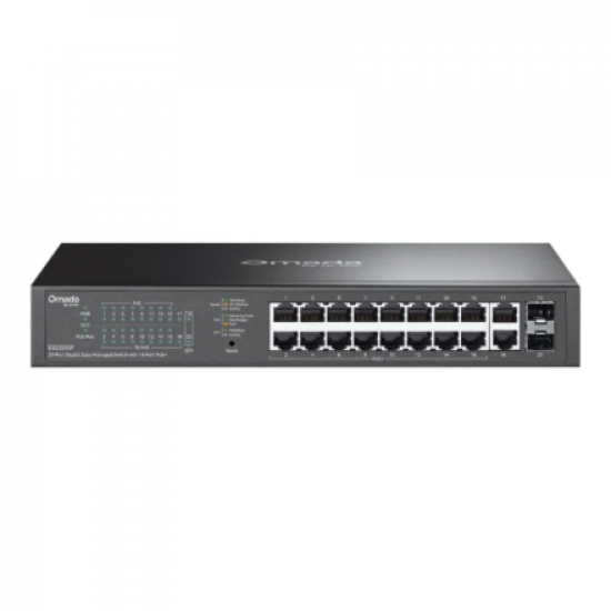 TP-Link Omada 20-Port Gigabit Easy Managed Switch with 16-Port PoE+ | TP-LINK