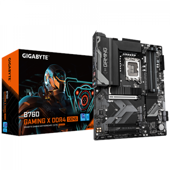 Gigabyte B760 GAMING X DDR4 GEN5 | Processor family Intel | Processor socket LGA1700 | DDR4 | Supported hard disk drive interfaces M.2, SATA | Number of SATA connectors 4