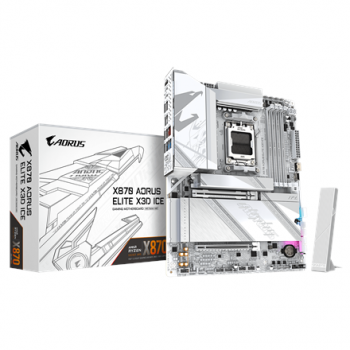 Gigabyte X870 AORUS ELITE X3D ICE | Processor family AMD | Processor socket AM5 | DDR5 | Supported hard disk drive interfaces SATA, M.2 | Number of SATA connectors 4
