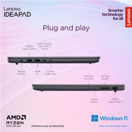 Lenovo IdeaPad Slim 3 15AMN8 | Arctic Grey | 15.6 