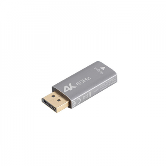 Lanberg Displayport (M) to HDMI (F) Adapter 4K, Silver | AD-DP-HD-01