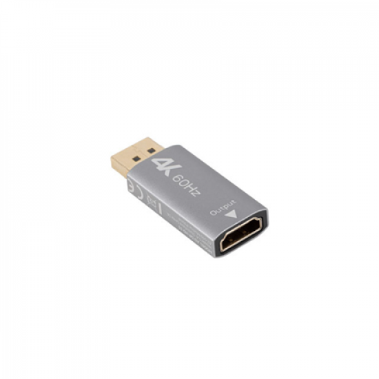 Lanberg Displayport (M) to HDMI (F) Adapter 4K, Silver | AD-DP-HD-01