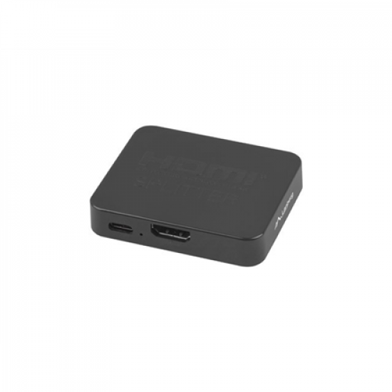 Lanberg Splitter video HDMI to 2X HDMI 4K, USB-C Port, Black | SPV-HDMI-1002