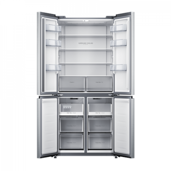 Xiaomi Mijia Refrigerator Cross Door 502L EU | Energy efficiency class E | Free standing | Side by Side | Height 191.2 cm | No Frost system | Fridge net capacity 326 L | Freezer net capacity 176 L | 37 dB | Brushed Silver
