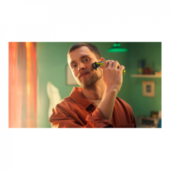 Philips Shaver | QP2734/23 OneBlade 360 | Operating time (max) 60 min | Wet & Dry | Lithium Ion | Green/Gray