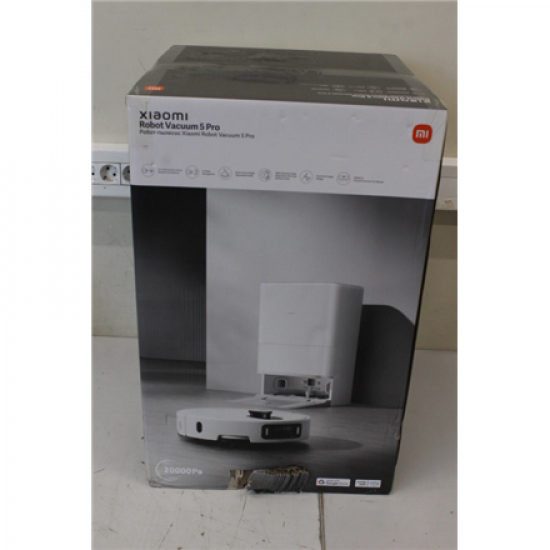 SALE OUT. Xiaomi Robot Vacuum 5 Pro EU | Wet&Dry | 5200 mAh | 20000 Pa | White | DAMAGED PACKAGING