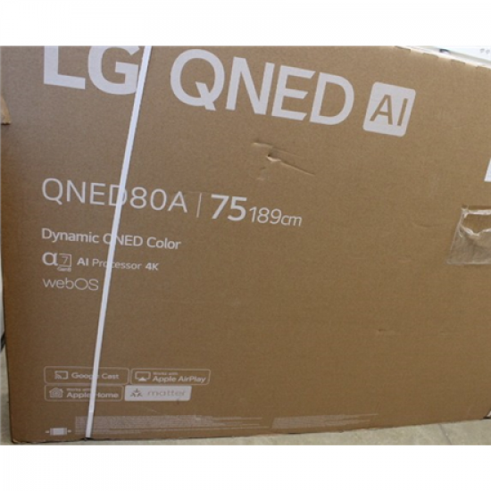 SALE OUT. LG TV | 75QNED80A3A | 75 | Smart TV | webOS 25 | 4K UHD | DAMAGED PACKAGING