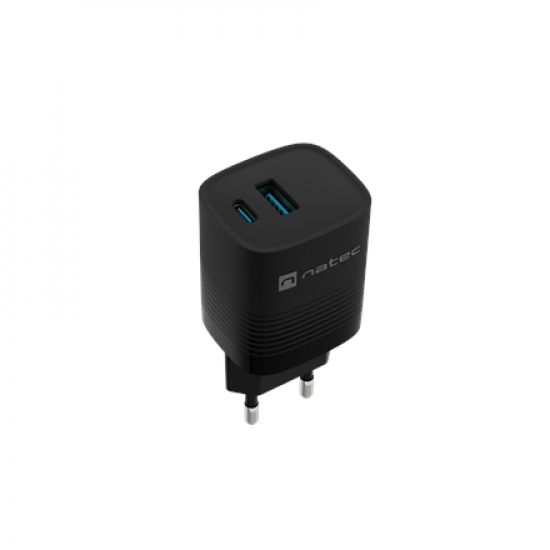 Natec Ribera USB Charger, 1x USB-A, 1x USB-C, 300 W | NUC-2141
