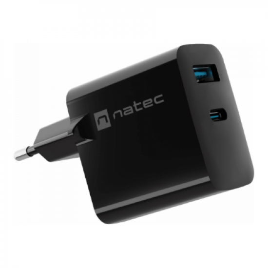 Natec Ribera USB Charger, 1x USB-A, 1x USB-C, 65W | NUC-2145
