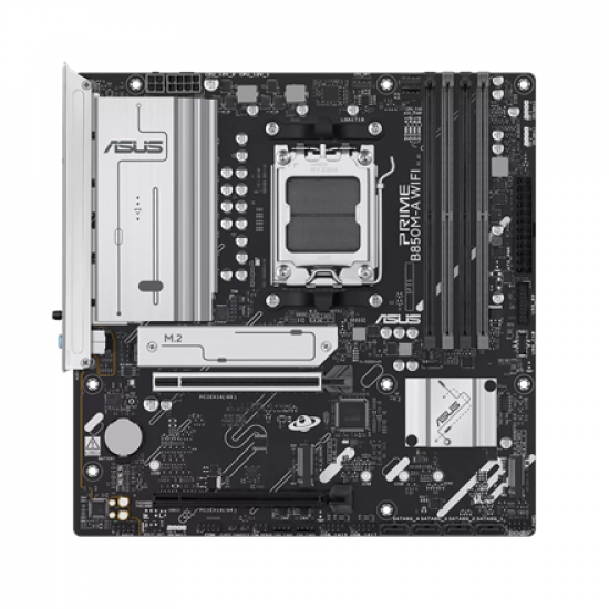 Asus PRIME B850M-A WIFI | Processor family AMD | Processor socket AM5 | DDR5 | Supported hard disk drive interfaces SATA, M.2 | Number of SATA connectors 4