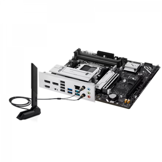 Asus PRIME B850M-A WIFI | Processor family AMD | Processor socket AM5 | DDR5 | Supported hard disk drive interfaces SATA, M.2 | Number of SATA connectors 4