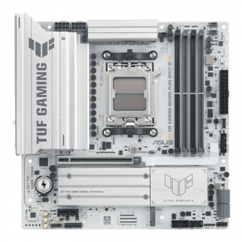 Asus TUF GAMING B850M-PLUS WIFI7 W | Processor family AMD | Processor socket AM5 | DDR5 | Supported hard disk drive interfaces SATA, M.2 | Number of SATA connectors 4